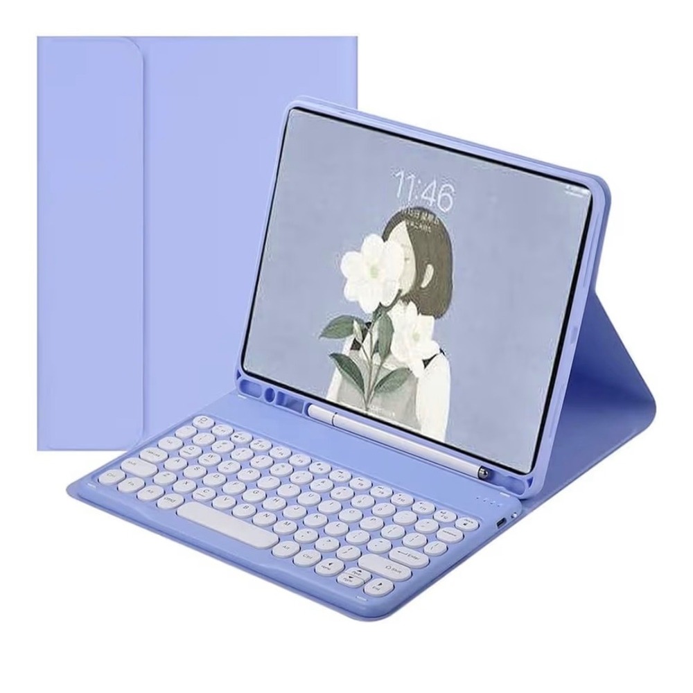 Galaxy Tab A7 Lite 8.7in Case with Keyboard Lavender Model T220/T225/T227 Tablet